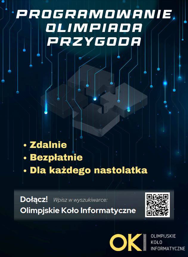 Zachęcamy do udziału w Olimpiadzie Informatycznej